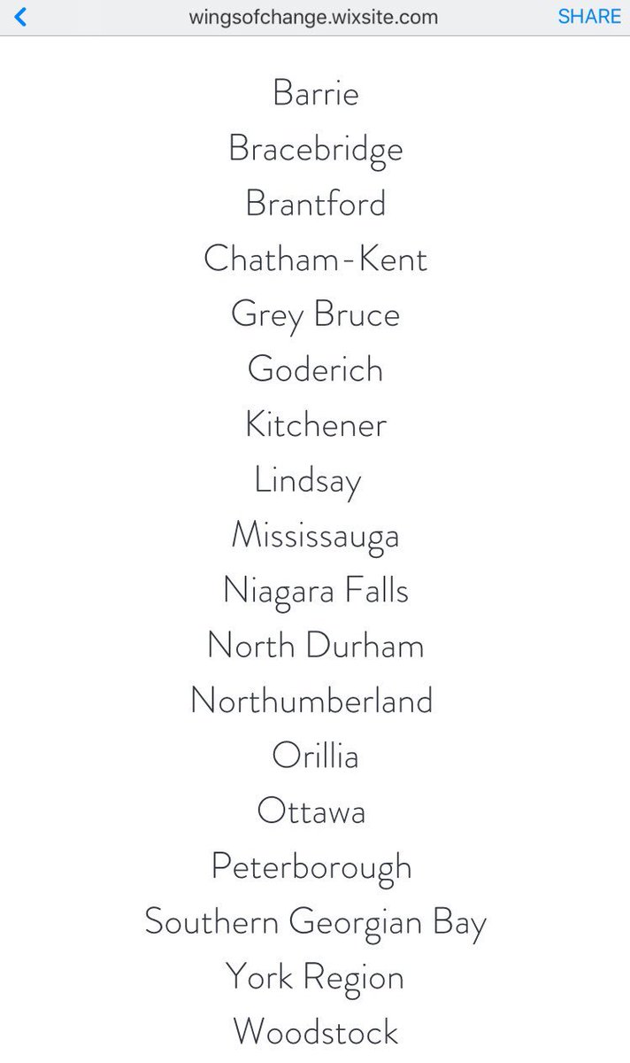 Did you know that Wings of Change has the following meetings in #Ontario ? For more info- wingsofchange.wixsite.com/wingsofchange