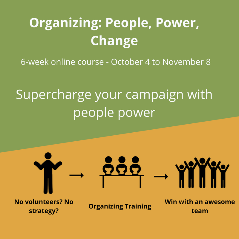Winning campaigns in our media-saturated world requires people power. Organizing: People, Power, Change teaches time-tested skills of community organizing to build people-powered campaigns

First time ever as an online course for the first time. Apply at organizebc.ca/upcoming-progr…
