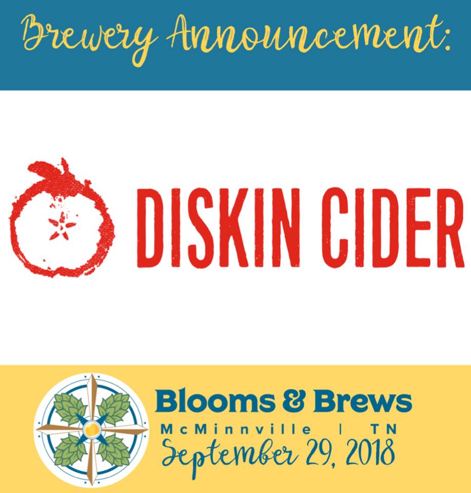 Nashville's first craft cidery @diskincider will be joining our lineup for the inaugural Blooms & Brews Craft Beer Fest! We'll see you there! #dangerouslygood #hardcider #BloomsandBrewsTN #craftbeer
