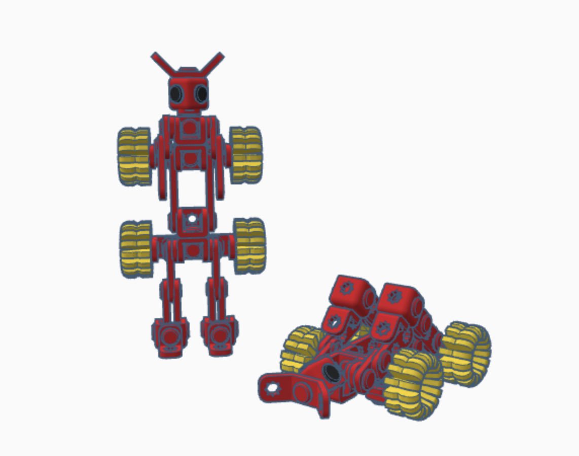 Ramon_97_'s tweet photo. Last minute entry for @MyMiniFactory challenge with #Clickaloo #3dprinting. A tranformer robot. I don’t know if i made it on time. I didn’t have time to write the instruccions i will write them in a few days.
#Transformers #tinkercad https://t.co/r4uP5tSl2b