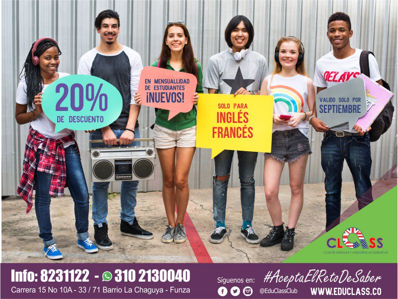 educlassclub's tweet photo. #CursosDeInglés #CursosDeFrancés #InglésParaNiños #InglésParaJóvenes 
#InglésParaAdultos #InglésFunza #InglésMosquera #InglésMadrid #FrancésParaNiños 
#FrancésParaJóvenes #FrancésParaAdultos #FrancésFunza #FrancésMosquera 
#FrancésMadrid #PreUniversitario #PreIcfes #PreSaber11 https://t.co/I0YdgVbH4n