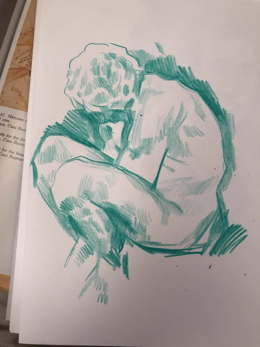 Some sketches from a Michelangelo book I bought 