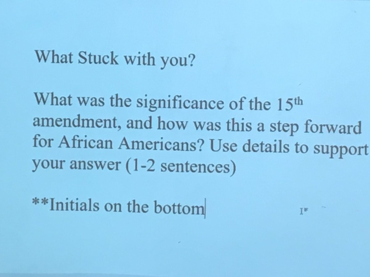 EastAiken's tweet image. What Stuck With You? Awesome closure activity/exit ticket happening in Mrs. Joehnk's 5th grade Social Studies class! #CheckingForUnderstanding #SocialStudiesRocks