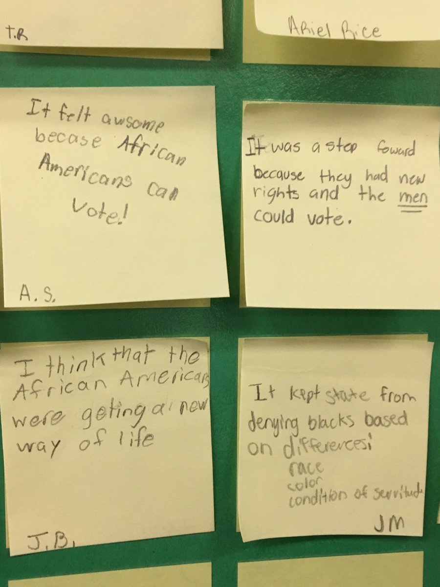 EastAiken's tweet image. What Stuck With You? Awesome closure activity/exit ticket happening in Mrs. Joehnk's 5th grade Social Studies class! #CheckingForUnderstanding #SocialStudiesRocks