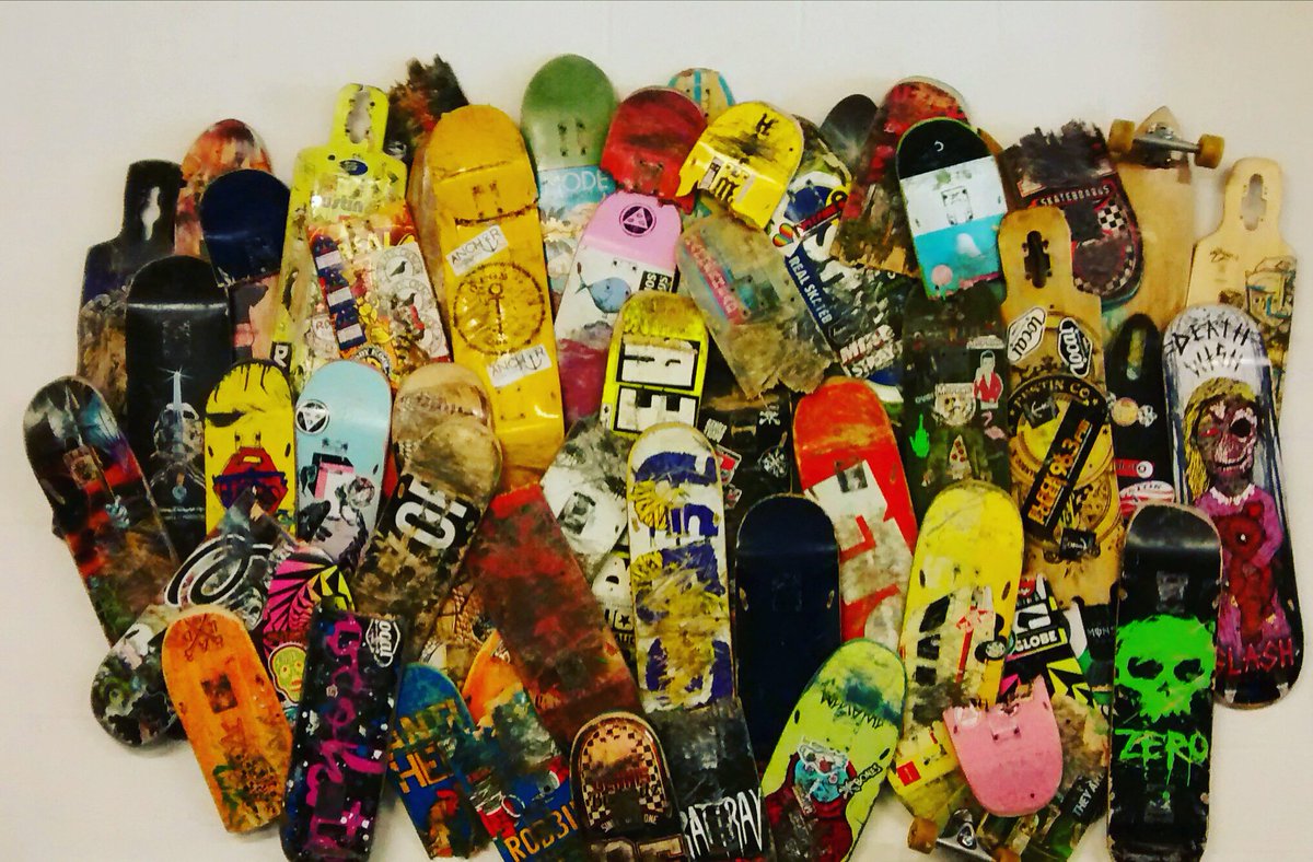 copingblock's tweet image. How many skateboards have you've been through? Enough to make art?