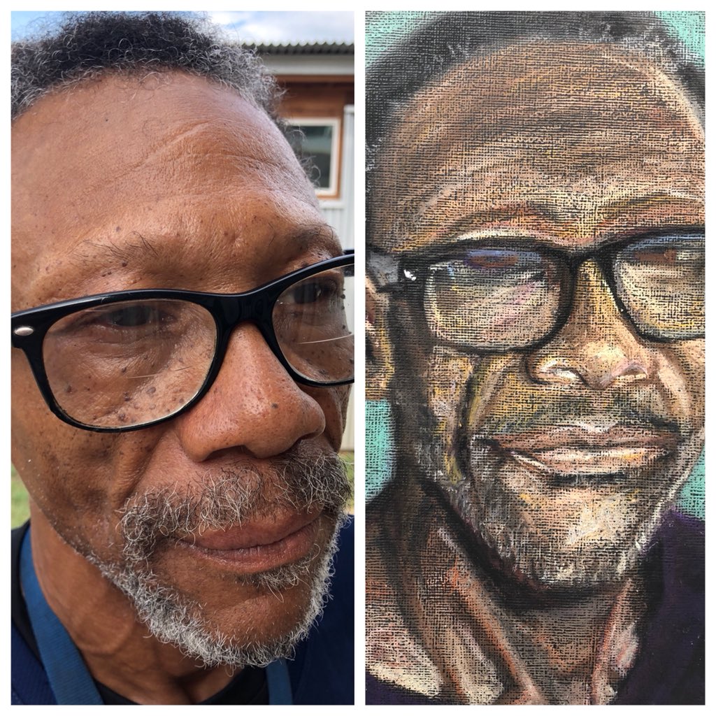 GatheringCF's tweet image. Meet John, a neighbor at Community First! Village ... beautifully portrayed by a missional resident artist who nailed his likeness.  Well done Nancy Miller!  #ServingGoodness #CommunityFirstVillage