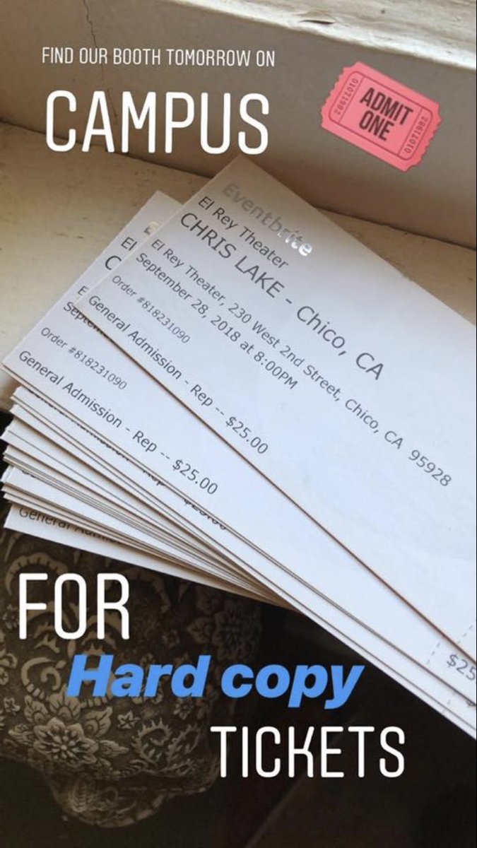 musemanj's tweet photo. Get your tickets to see Chris Lake Friday, September 28, 2018 at the El Rey Theater in Chico, California! You can get hard copy tickets tomorrow on campus at CSU Chico from the @csuchicoSOTA booth. @blowoutofficial @ElReyChicoCA #chrislake #csuchicosota #chicostate #EDM https://t.co/0woHYqXWaL
