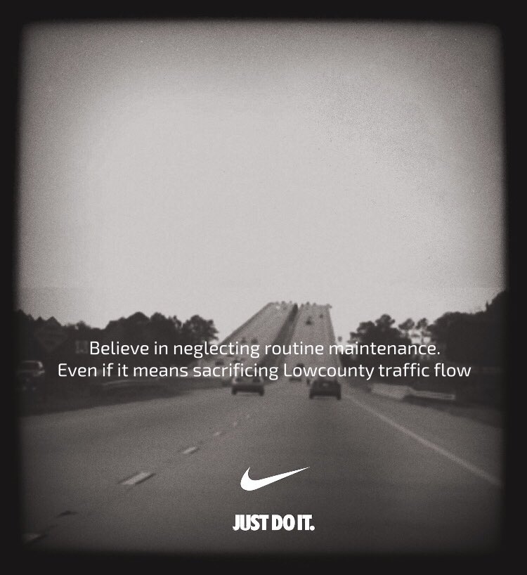 Smh <a href="/TheWandoBridge/">WandoBridge</a> never ceases to amaze me— Attention hog! #BoycottSCDOT 

<a href="/BenSawyerBridge/">BenSawyerBridge</a> <a href="/DonNHoltBridge/">Don Holt Bridge</a> 
<a href="/HolyCitySinner/">Holy City Sinner</a> 
<a href="/Charlestonion/">Charlestonion</a>