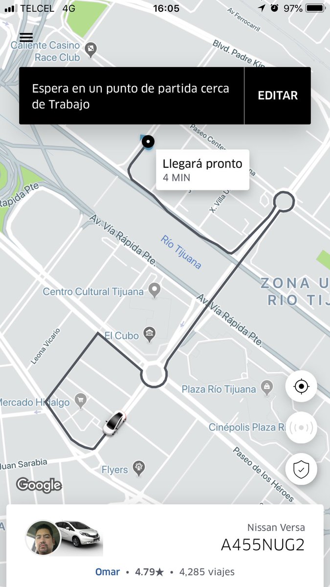 SoyDavidMejia's tweet photo. Y este conductor Omar de @Uber_MEX @Uber_Tijuana @Uber en lugar de cancelarme se fue a propósito cada vez más lejos cuando ya estaba a 1 minuto de llegar ¿pero hace que me cobren injustamente 35 pesos? ¿qué onda #Uber #UberTijuana #UberMéxico? A ver si me reembolsas!!! #abusivos https://t.co/jvOcVYml1e