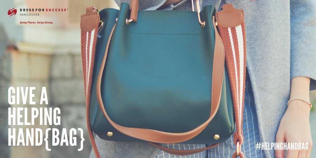 DFSVancouver's tweet photo. Give a #helpinghandbag and support a woman on her journey to employment. Join our September handbag campaign! Donate, share online and host a handbag drive: https://t.co/ZtwPgtbUlB https://t.co/8R3KWWyVZL