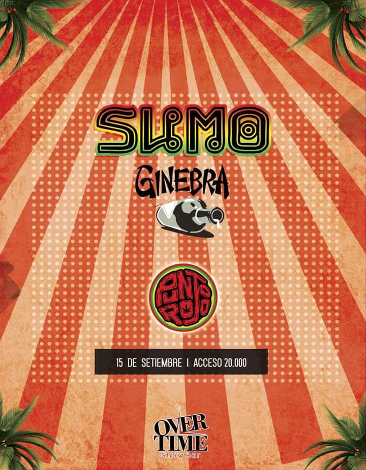El sábado 15/09 nos volvemos a ver familia, esta vez acompañados por los hermanos de #Ginebra con su super tributo a #SUMO! Los esperamos a todos en <a href="/OvertimePy/">Overtime Sport Bar</a> para una gran fiesta 😉🤙 #Elreggaequesebaila  #jaukeee