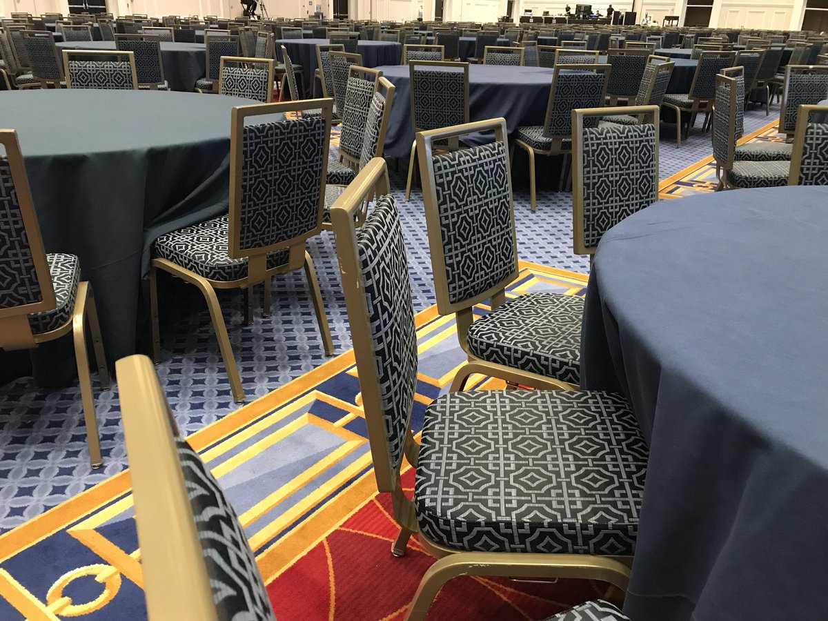 Can’t wait for you all to come fill these tomorrow! #chairschairschairs #getthispartystarted #ProsperitySummit18