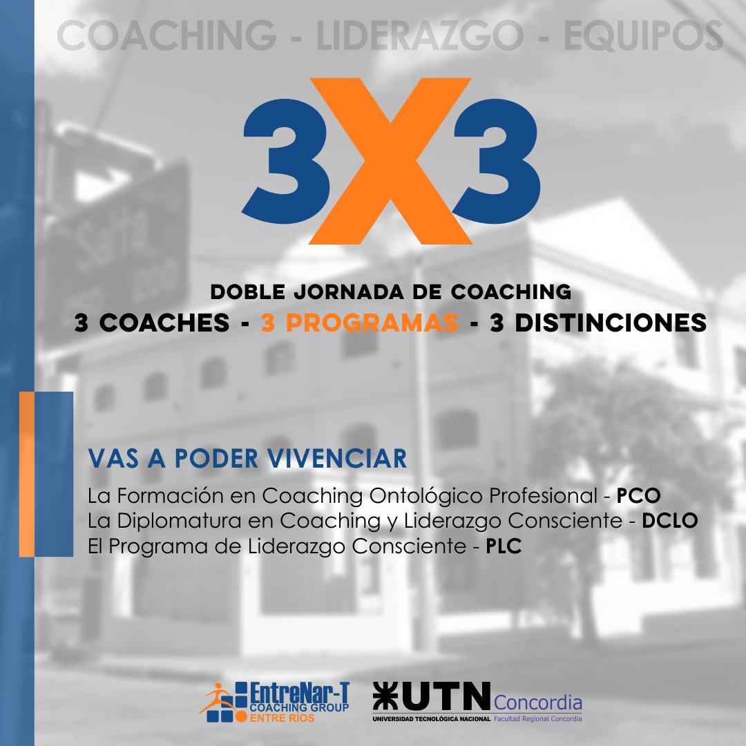 EntrenartEr's tweet photo. 🔜 3x3 TALLERES DE #COACHING // Te ofrecemos la posibilidad de entrenarte para #inspirar, #educar y desarrollar la #filosofía y las herramientas prácticas del #liderazgo consciente.
INSCRIPCIÓN ➡ https://t.co/nsYXBByifR
Inversión: $500.- (para ambas jornadas). https://t.co/dWOyf7ebkY