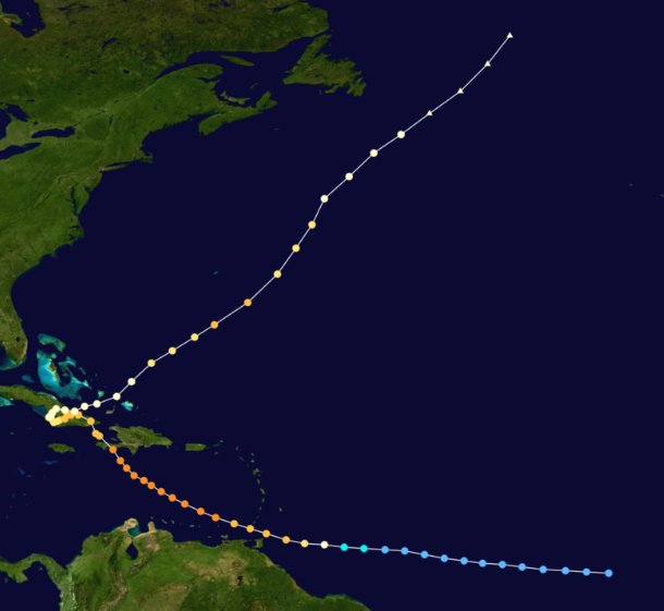 BobbiStorm's tweet image. The 1960s were really filled with #hurricanes that #looped Ginny and Flora in 1963 (talk on a pattern) #weather #history @crankywxguy imagine the models today