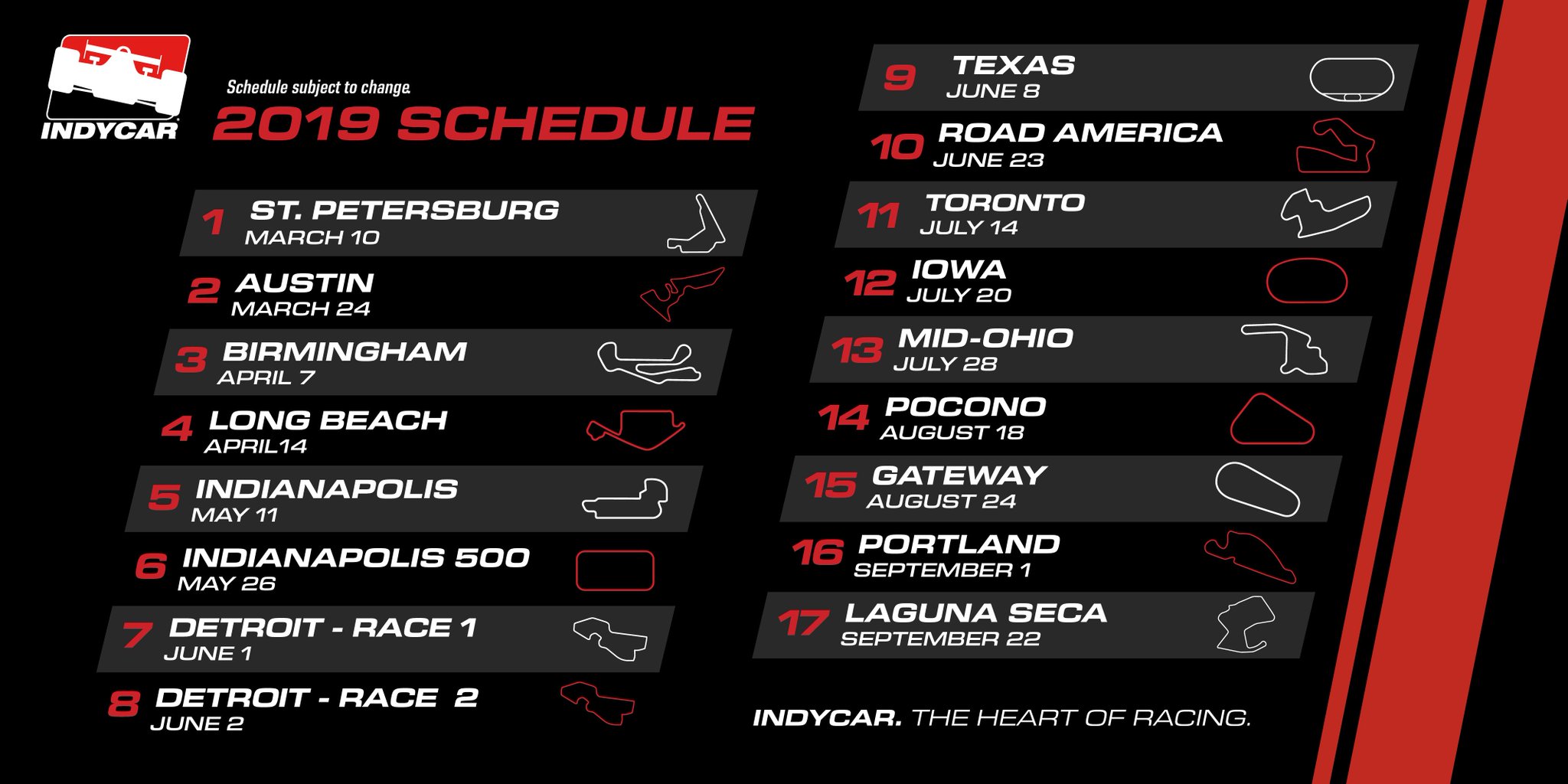 Indycar Calendar Customize and Print