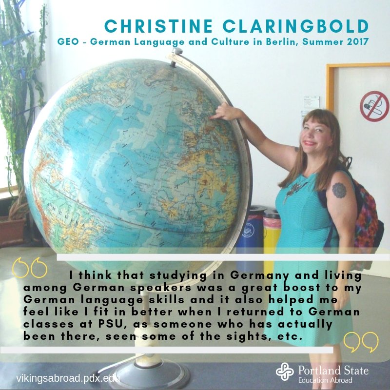 PSUEdAbroad's tweet image. &quot;I fit in better when I returned to German Classes at PSU.&quot; 
#Featuredprogramoftheweek