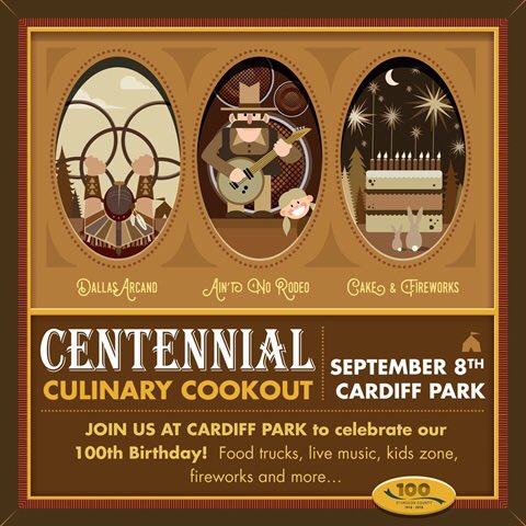 DonutsGo's tweet photo. Go Nuts 4 Donuts will be Celebrating Sturgeon County's 100th Birthday! This year we are celebrating Sturgeon County's Centennial along with the annual Culinary Cookout! Bring the whole family out to Cardiff Park on Saturday, September 8 from 4-9pm. Fireworks at 9pm. https://t.co/GHpSo1hXXA