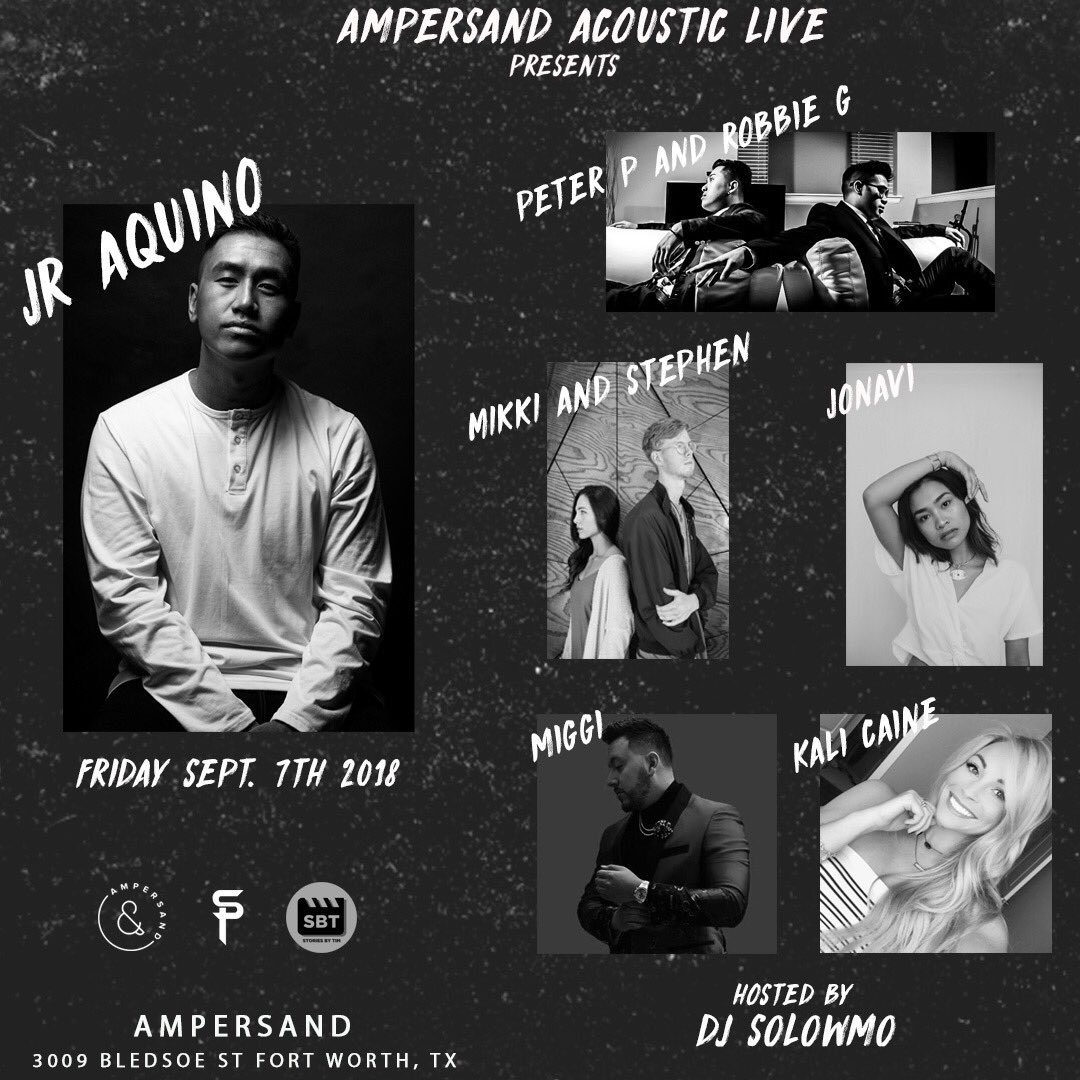 Stop by Fort Worth this Friday as we’re hosting <a href="/JRAquino/">JR Aquino</a> for Ampersand Acoustic Live with <a href="/SociumProject/">Socium Project</a> ✨