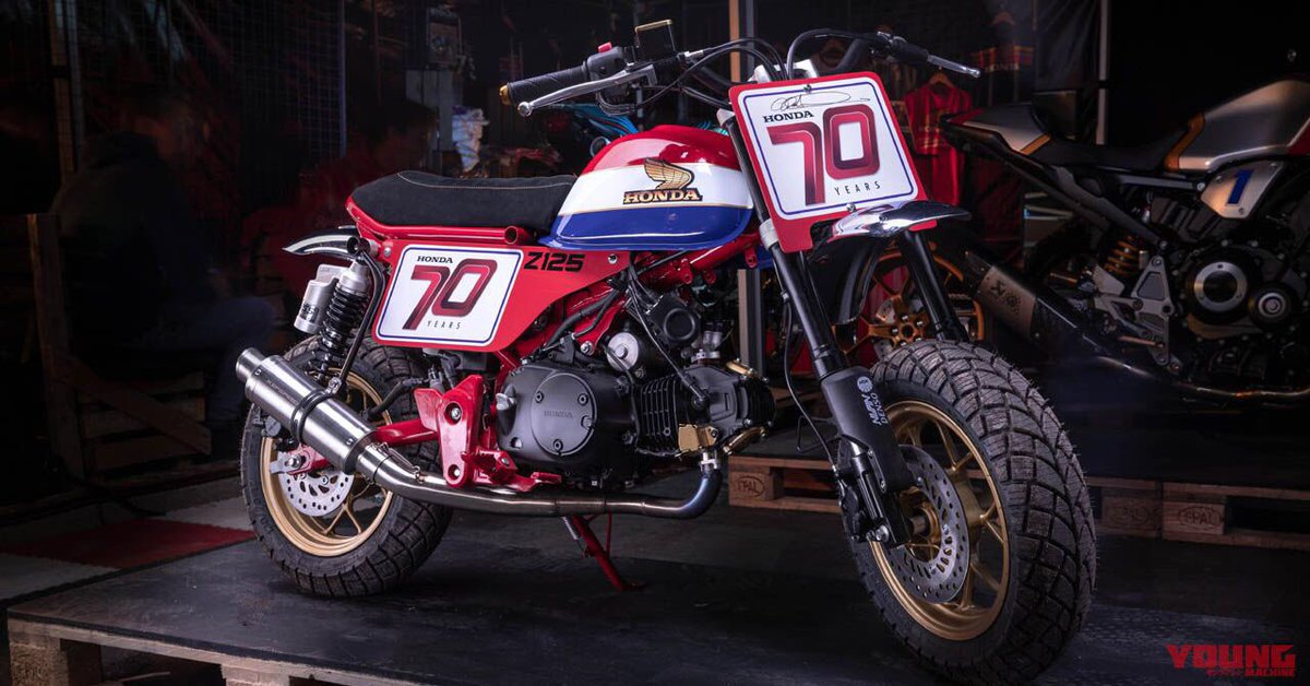 Accela バイク記事紹介さんのツイート ホンダ モンキー125をトラッカーにカスタマイズ 懐かしのオフロードトリコロールカラーで カッコイイ T Co Xl8gkffpny