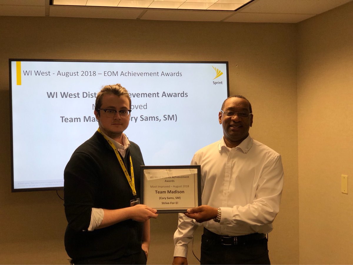 UMDarrylC's tweet photo. August 2018 Most Improved
Team Madison
Cory Sams, SM

Great Job obtaining 148% to budget for HSGA!!! Strive-For-5 and become a MVP! https://t.co/eH7VAFsuF4