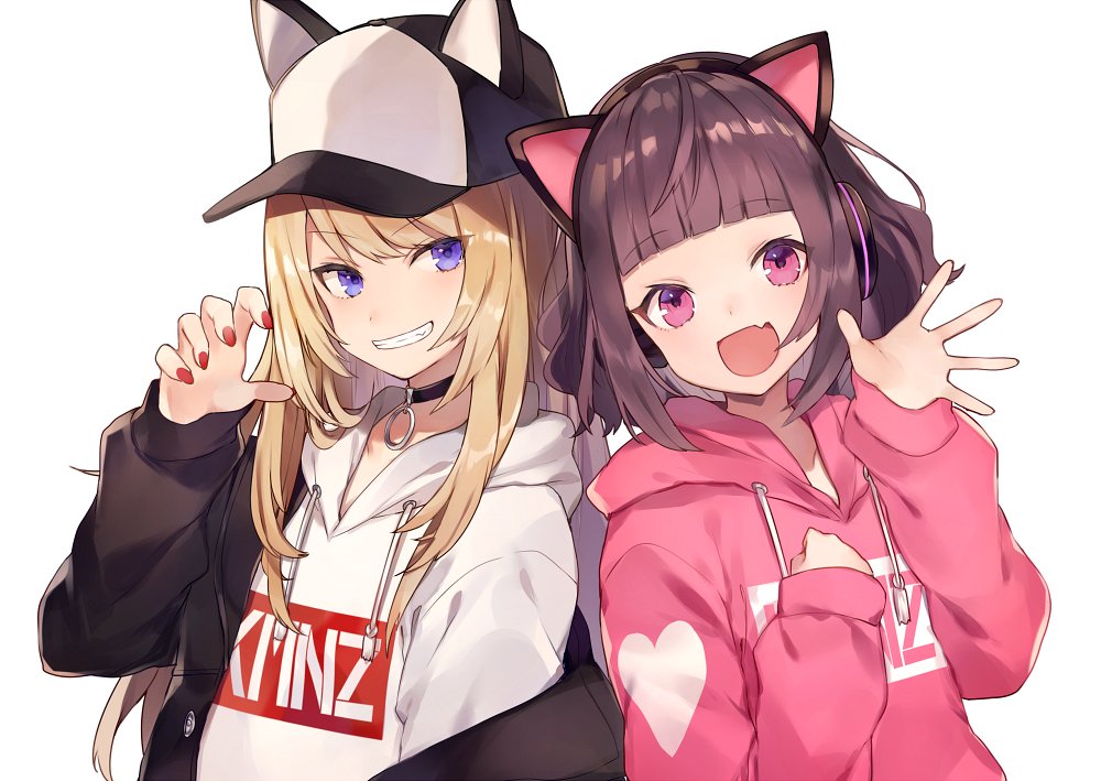 Violett on Twitter: "Neko girls 🌸🐱 #kawaii #aesthetic #otaku #animegirl #illustration #art # ...