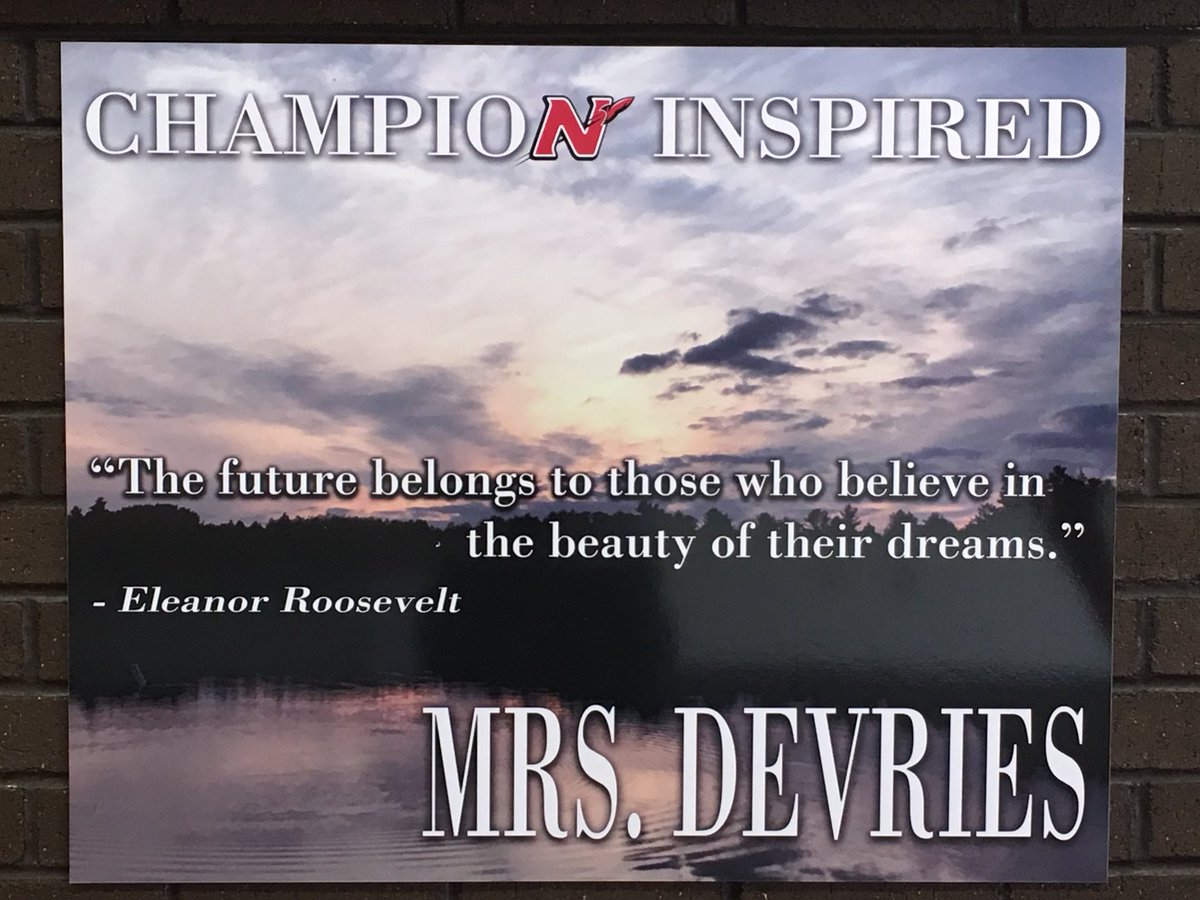 NHSATeam's tweet photo. After day one at NHS, a great quote to help us all prepare for day two!  Thank you @AmandaDevries9 for this #Championinspired message. https://t.co/nVPQ9K5nDb