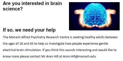 BrainStimTx's tweet photo. Are you interested in brain science? If so, we need your help! Please see attached for details! #TMS #tACS @BrainStimTx https://t.co/vIFbbZ6HvI