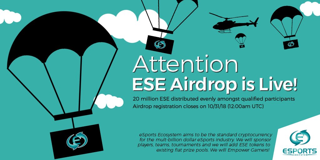 #Crypto. @esportseco. pic.twitter.com/Ja1a0JchLV. airdrop is LIVE!20 Millio...