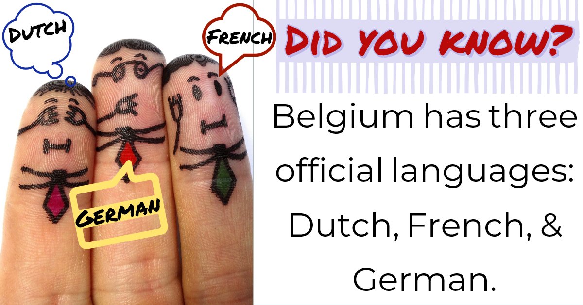 Multilog2's tweet image. #Belgium #OfficialLanguage #DidYouKnow