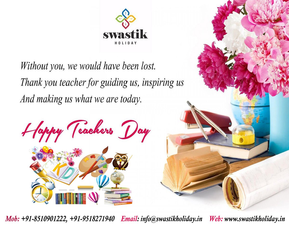 swastik_holiday's tweet photo. #teachersday #teachersdaycelebration #teachersday2017 #TeachersDay #teachersdaycake #DigitalMojo #DigitalMarketing #SocialMedia #Teachersday #CoachBSR #BSR #GharUnplugged #Pitampura #Suveneers #HappyTeachersday #Education #teachersday2018 #teacherstudent #Guru #Thankstoteacher https://t.co/YVcgEkVkoB