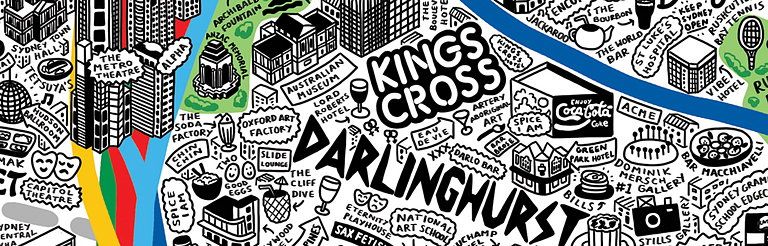 MunchStudio's tweet image. Really cool hand-drawn map of Sydney by Jenni Sparks buff.ly/2BJ6eAt