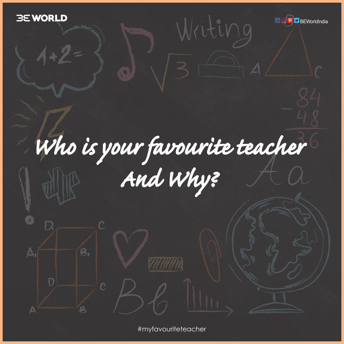 BeWorldIndia's tweet photo. #TeachersDay Who is your favorite teacher and tell us why? A lucky winner will get a surprise gift!

To Participate:
Follow us on Instagram: https://t.co/ukx48bLmRA
Follow us on Twitter: https://t.co/ywzoWTYxkz

#happyteachersday #teachersdaycontest #beworld #TeachersDay2018 https://t.co/28kyvN8QC1