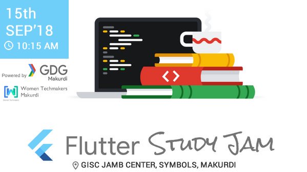 GDGMakurdi's tweet image. Let's #flutter again! Meetup 2 of our #flutterStudyJams is happening next week! See you soon... #flutterio #Makurdi #Benue