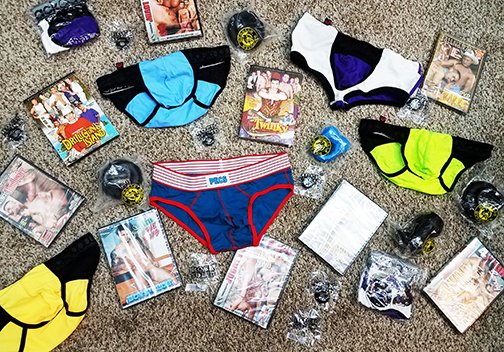 DesertRomp's tweet image. Just a sample of the things you can win at our Desert Romp Mid-Way Carnival.  15 game tickets included with admission (20 with weekend pass). DesertRomp.com  - DVDs, PECS Undies, Toys, Lube, FleshJacks, Jocks and much more. $10,000 in prizes.