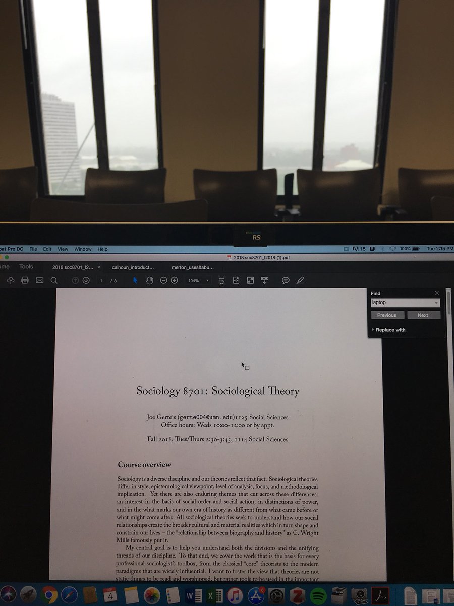 ajsteinkephd's tweet image. Today’s highlights included kicking off the 2018-19 school year with SOC 8701: Sociological Theory and mastering the parking & #GopherWay tunnel & skyway system on West Bank in the middle of a rainstorm!! #Backtoschool #phdlife @umncla 📝☔️🐿