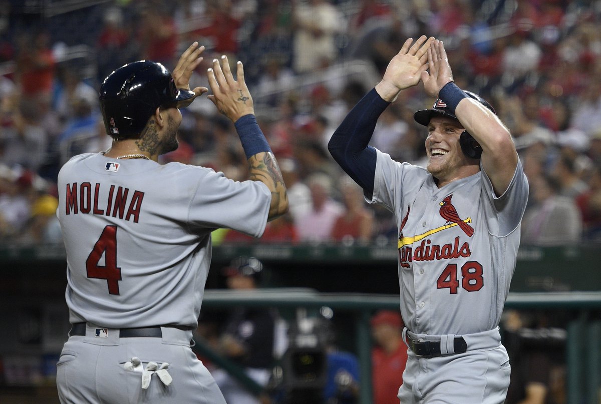 Cardinals's tweet photo. Back in the win column! #HereComeTheCards https://t.co/N4TveTQf9N