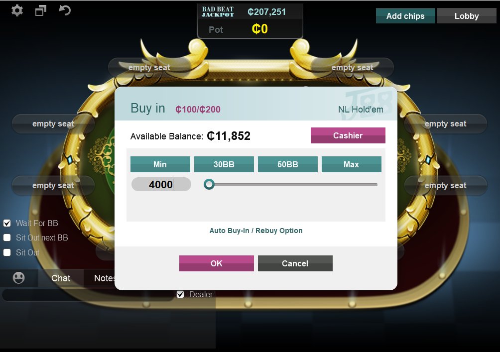 J88Poker on Twitter: "We has lowered the minimum buy-in from 40BB to