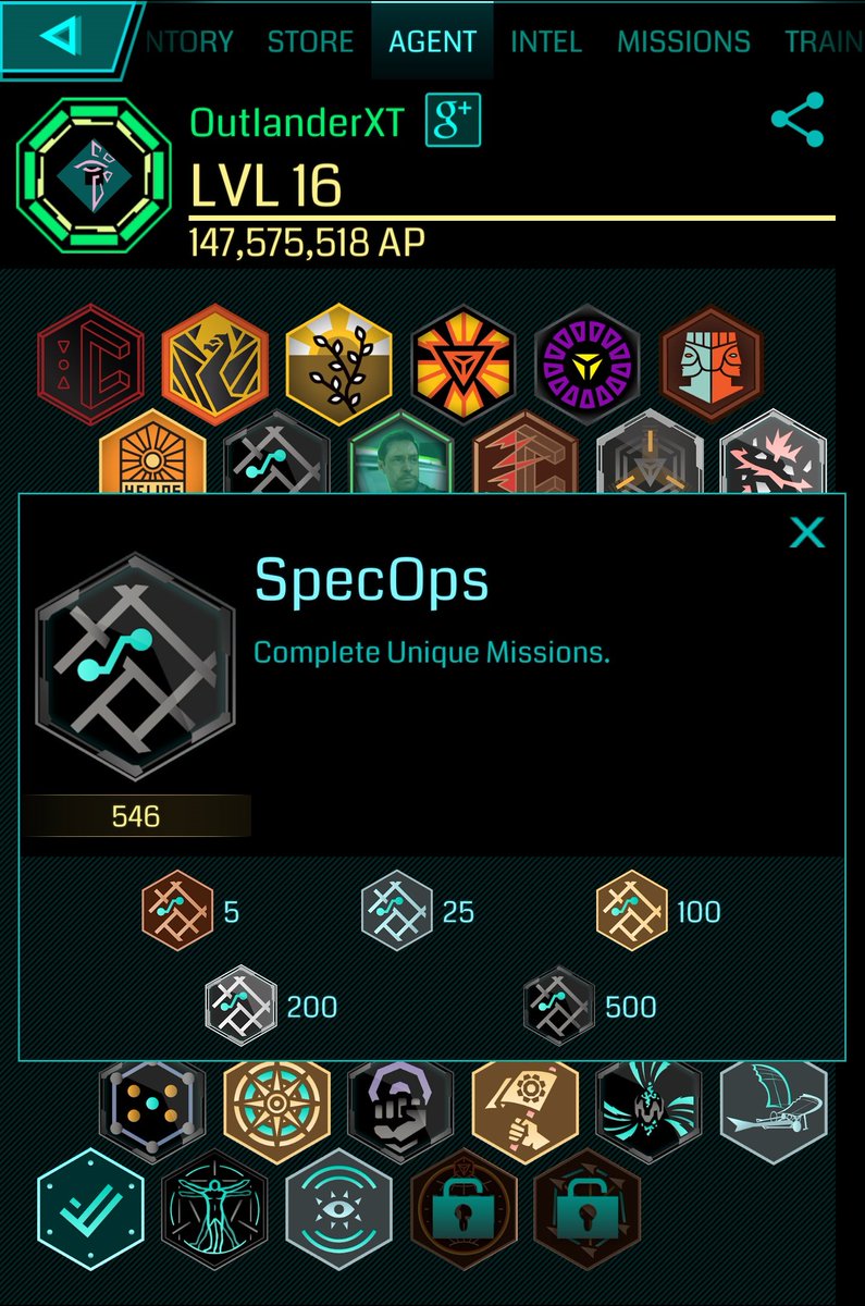 OTLNDR_X's tweet photo. Completed 92 missions in the last two weeks and achieved my final SpecOps badge in the process! 🐸🎉 

#Niantic #Ingress #Missions #Anomaly #OnyxBadge #MissionDays #Enlightened #ItsTimeToMove https://t.co/IPxH4C8B0c
