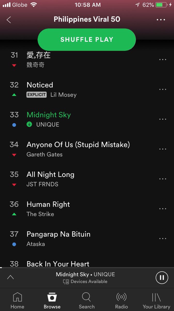 keancipriano's tweet photo. 3 songs in The Grandma Album made it to the @spotify Philippines Viral 50.
SINO - #14
MIDNIGHT SKY - #33
OZONE - #47
Thanks for the Support!
#UNIQUEGrandma
#OCrecords
#adjustyourfrequency https://t.co/Hnq6BjhW0v