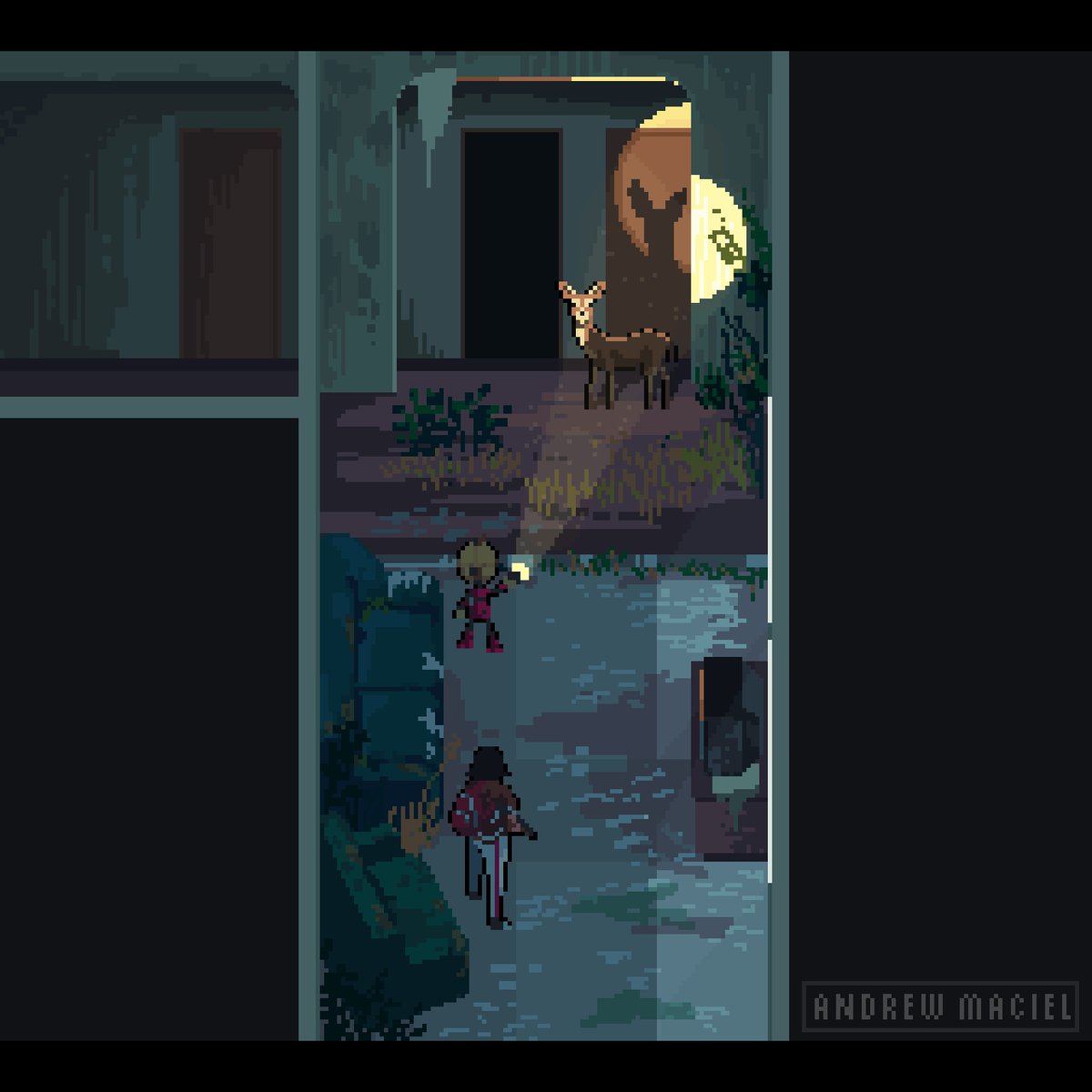 Scene from the book #TheElectricState (by @simonstalenhag )
@Pixel_Dailies #pixel_dailies #flashlight #pixelart #fanart #mockup