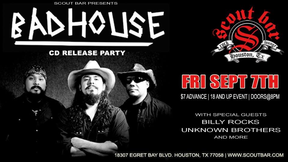 badhouseband's tweet photo. 3 more days till Badhouse’s Album Release Party!!! Who need tickets!?!?!?! We were runners up on @945thebuzz for the Bon Jovi Concert. Now let’s show Houston how it’s really done! 🤘😎🤘
#badhouse #badhouseband #badhombres #badasses #live #AlbumRelease #albumreleaseparty https://t.co/yn9AUvs1FX