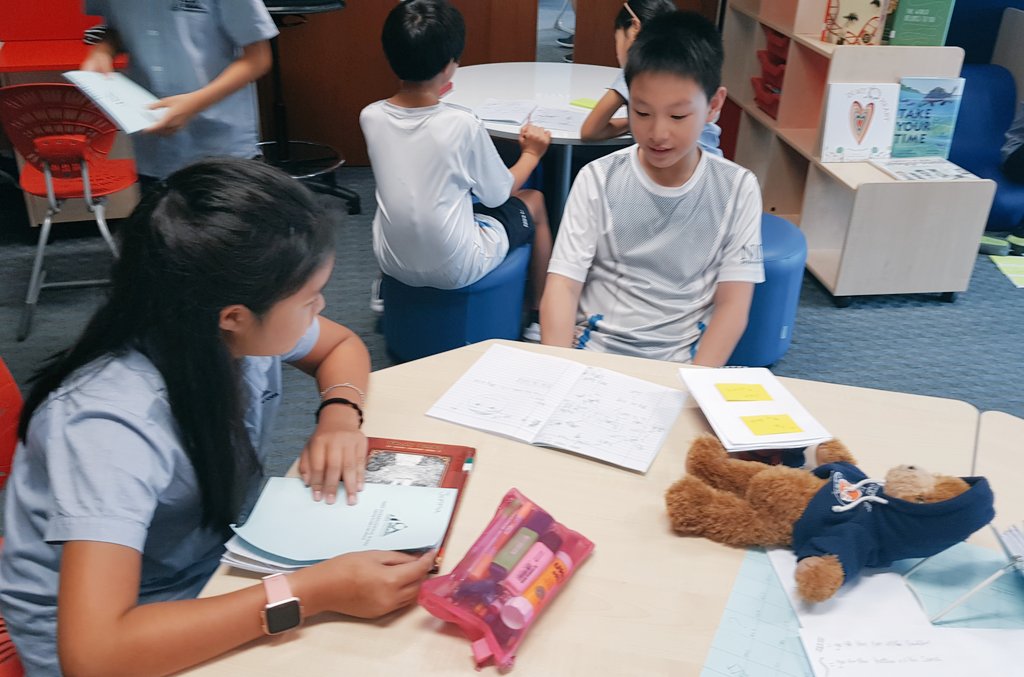 bourgeois1's tweet photo. Sharing our #plot development ideas. #6NB learn from each other. #NISTis learners doing most of the talking! https://t.co/RQAgbOXK9J