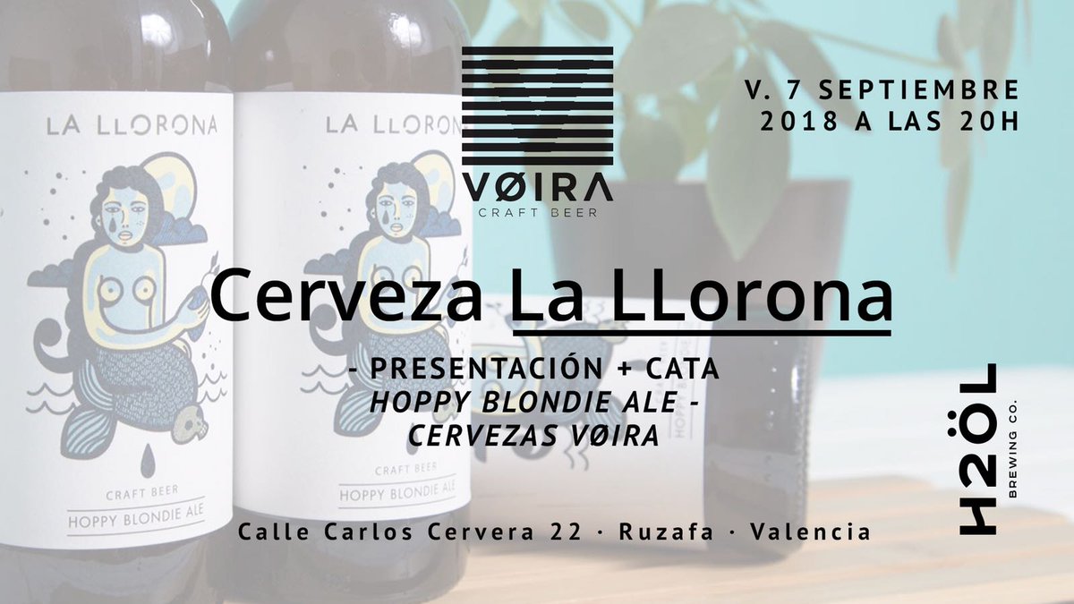 Con la vuelta al cole, vuelve #LaLlorona

Este viernes presentación y cata en casa de nuestros amigos de <a href="/H2OLBrewing/">H2ÖL Brewing Co.</a> en #Ruzafa

Os esperamos!
