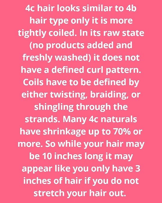 Afri_fro's tweet photo. Type 4C 
The last hair type for ethnic hair. It is the most fragile hair type, so if you desire to grow your hair long protective styles like twists, braids, or buns should be your go to style choice. https://t.co/54iFQ4J8Sl
