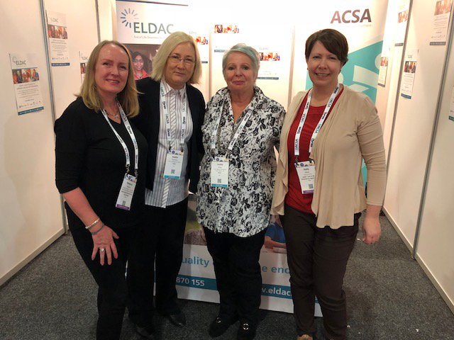 ELDAC_agedcare's tweet photo. Thank you Deidre Gerathy & Lesley King @ACSANational (middle) for helping to provide such a comprehensive conference. (With Rebecca Moore, Holly Mack -ELDAC) #agedcare #ACSASummit2018 https://t.co/2SRwUJxbbW
