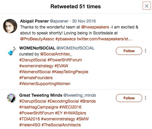 Abigail retweeted by Women of Social and Great Tweeting Minds.