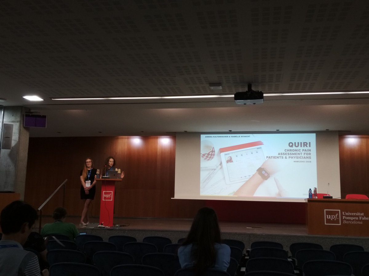 Heiko Holz (@heikoholz_) on Twitter photo #MobileHCI2018 industrial perspectives is kicking off with <a href="/iselsch/">Isabelle Schacht</a> and Annika Kaltenhauser from @ergosign to present their interfaces for mobile chronicle pain assessment #MobileHCI2018 industrial perspectives is kicking off with <a href="/iselsch/">Isabelle Schacht</a> and Annika Kaltenhauser from @ergosign to present their interfaces for mobile chronicle pain assessment