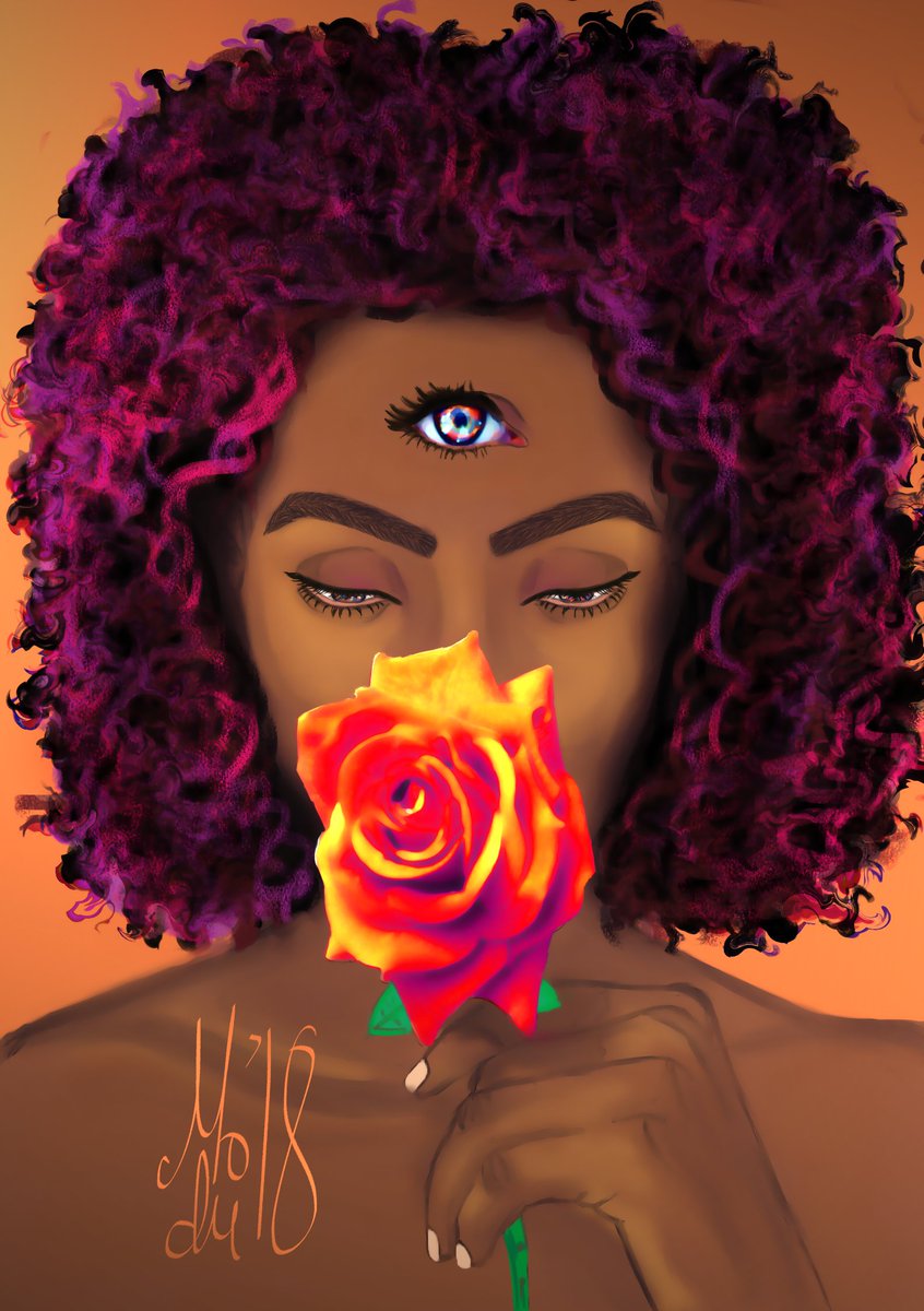 adupsybaby's tweet photo. Garnet takes a break 😊. 
🎶I am their fury I am their patience, I am a conversation🎶 #wearenigeriancreatives #VisibleWomen #StevenUniverse #drawingwhileblack #love #selflove #fanart https://t.co/Q6rSTavPYW