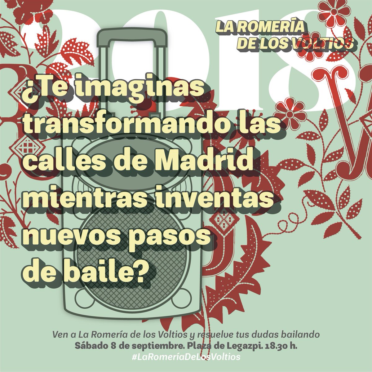 Cambiar la ciudad a pasos de baile. Este sábado, 18:30, Plaza de Legazpi.
 Tráete tu radio FM. #LaRomeriaDeLosVoltios  #RDV2018