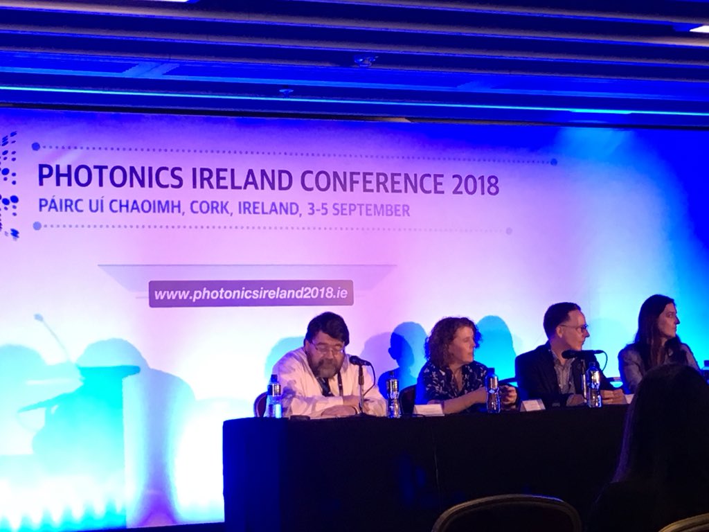 EEN_Cork's tweet photo. .@photonicsIre18  panel sharing advice on bridging gaps between academic &amp; industry motivations for successful commercial collaborations &amp; solutions #H2020 #photonics #EENCanHelp https://t.co/hlhwrh5rWO